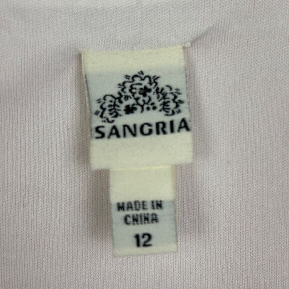 NWT Sangria Signature Pink Multicolor Pattern Fit &Flare V Neck Dress Womens 12 - Picture 6 of 12